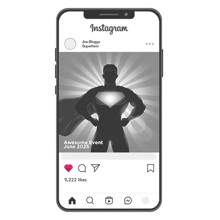AI image is ready for social sharing